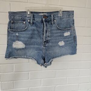 Madewell Relaxed Denim Distressed Women Shorts Size 29